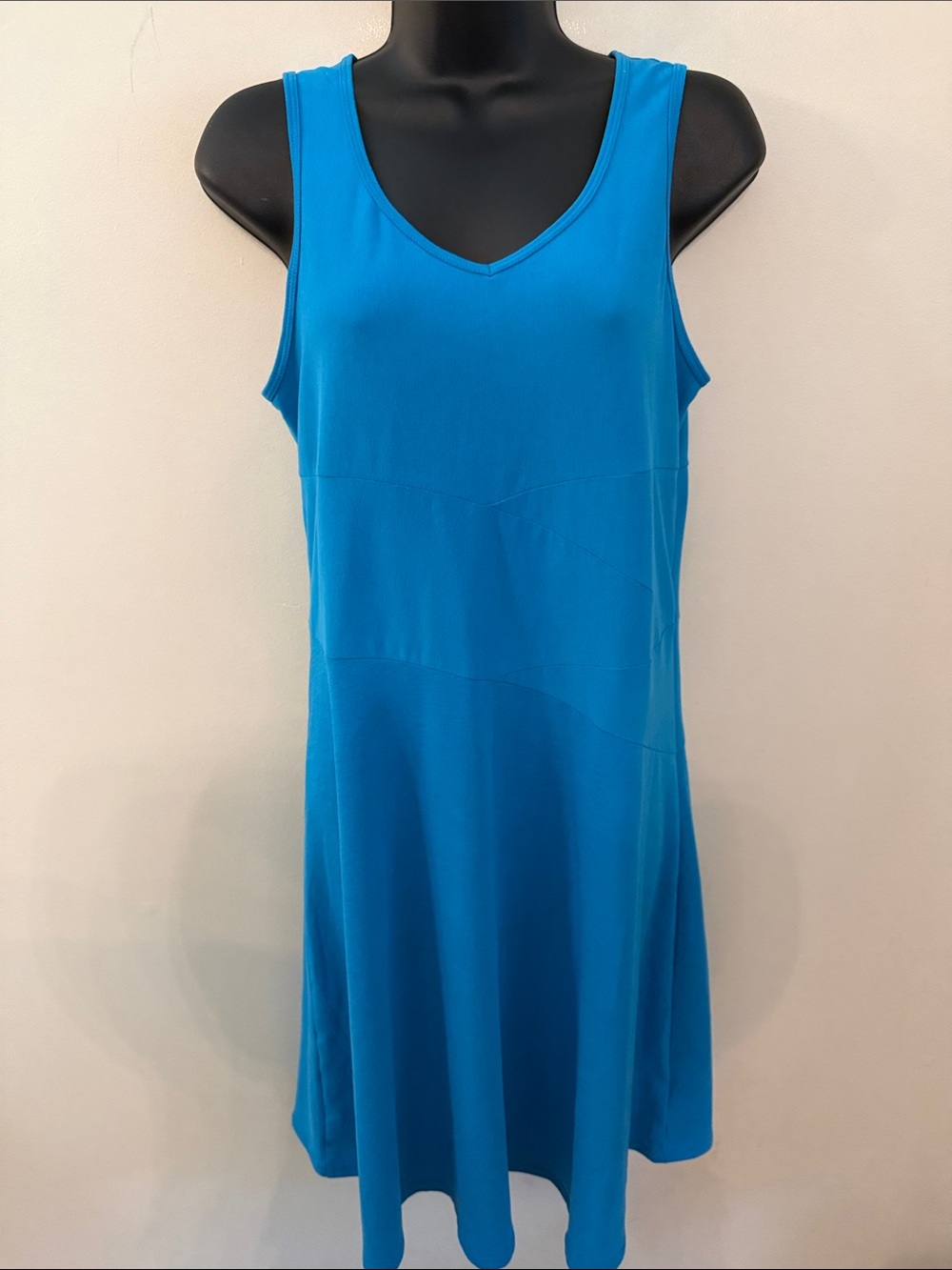 Prana Electro Blue Amelie Sleeveless V-Neck Midi Dress Size M - Picture 4 of 13